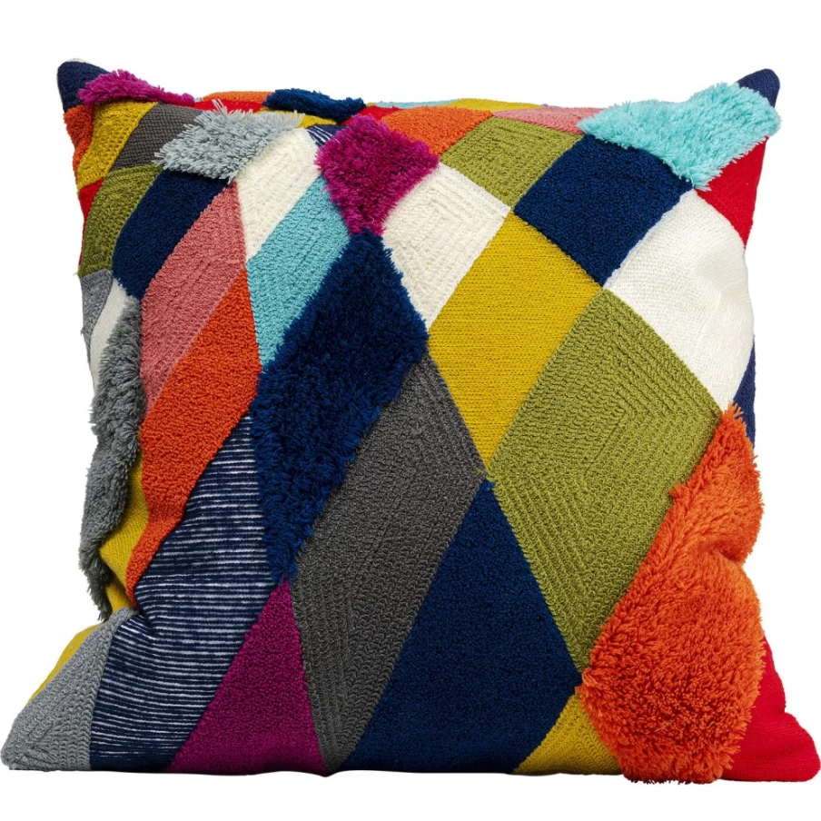KARE Design Modern Cushion with Diamond Pattern 45x45cm Decorative Throw Pillow