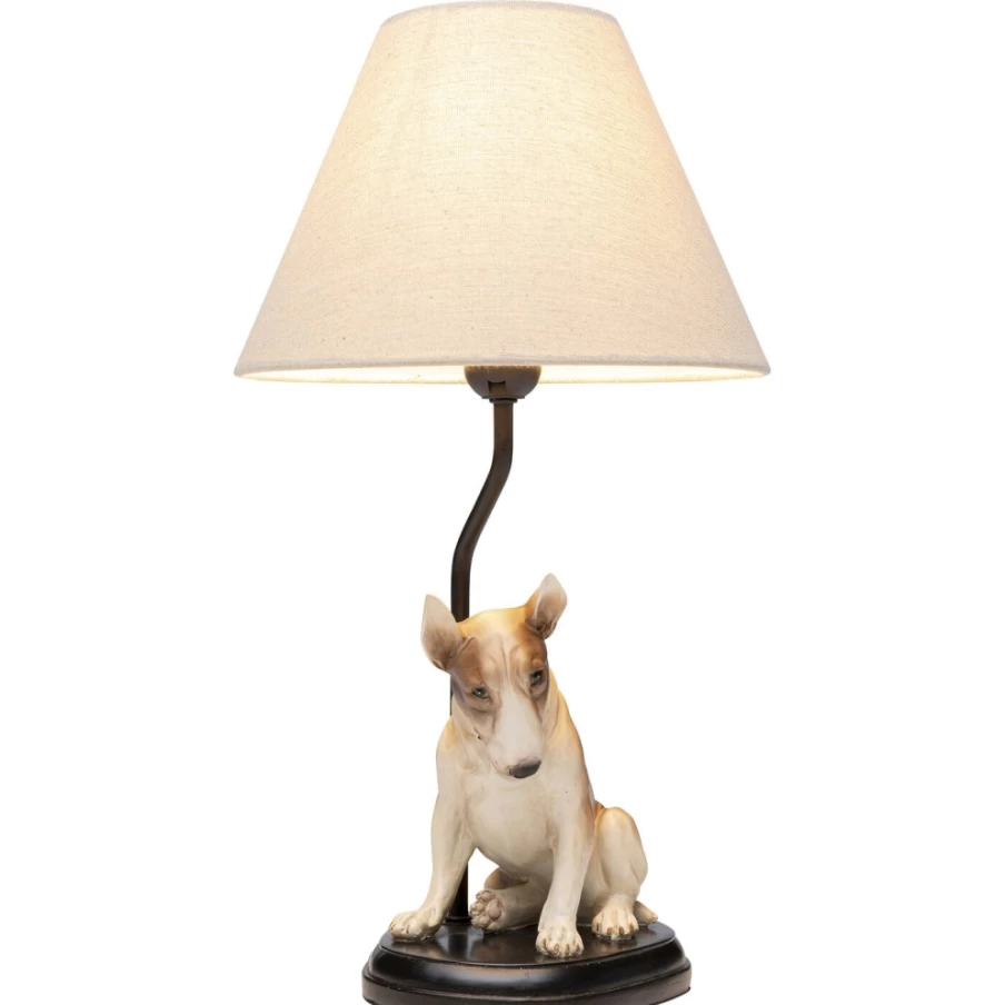 KARE Design Modern Table Lamp - 46Cm Sitting Dog Sculpture LED Night Light for Home Decor