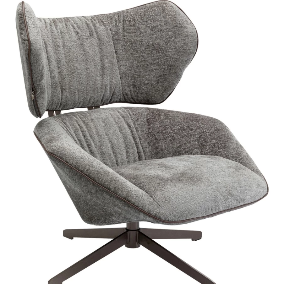 "KARE Design Modern Swivel Armchair for Office - Stylish Oval Base Ergonomic Chair"