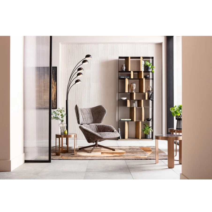 "KARE Design Modern Swivel Armchair for Office - Stylish Oval Base Ergonomic Chair"