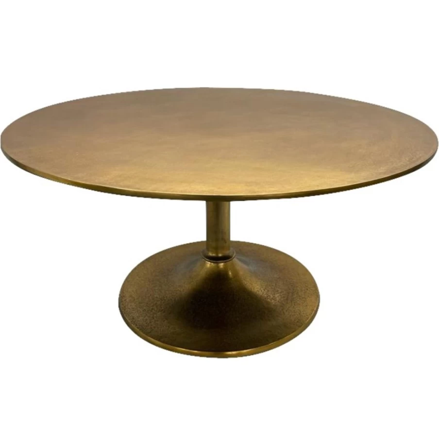 KARE Design Moroccan Brass Coffee Table - 91cm Round Handcrafted Luxury Side Table