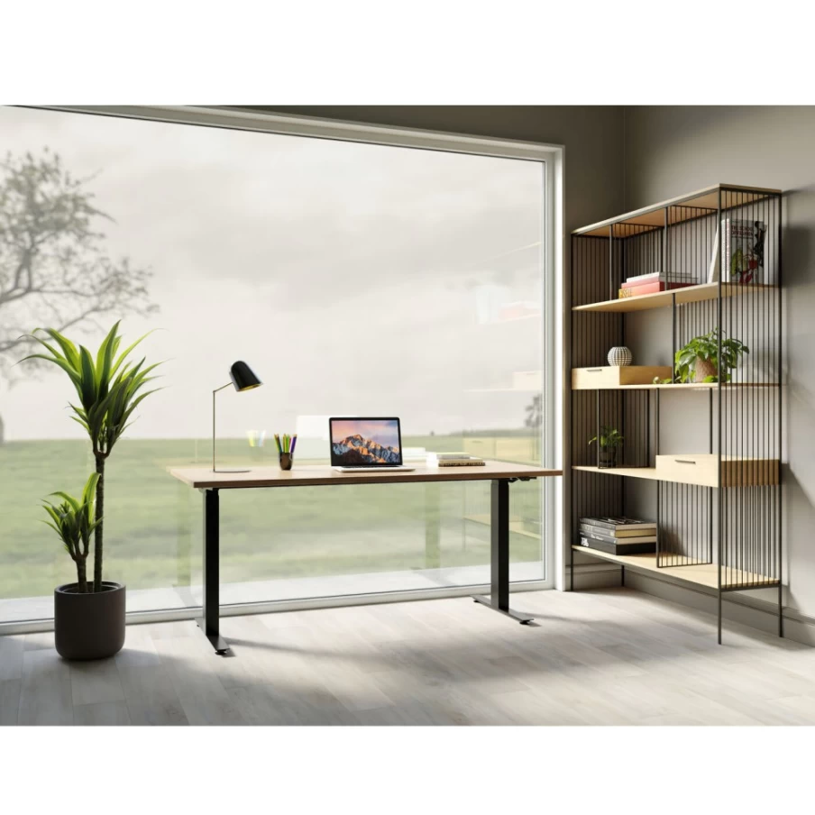 KARE Design Modern Jackie Oak Office Desk - 160x80cm Black Wooden Executive Workstation