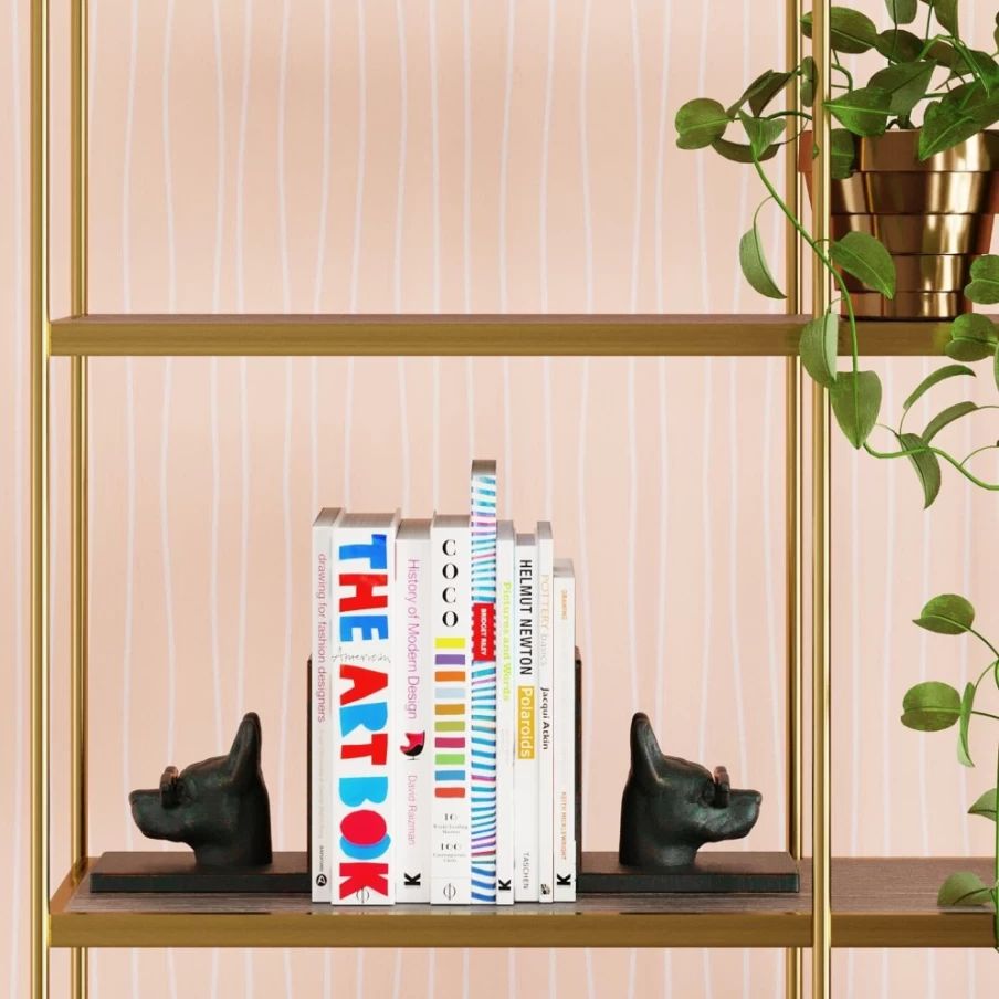 KARE Design Modern Dog Bookends - Set of 2, Smart Decorative Doggo Bookend for Stylish Home & Office