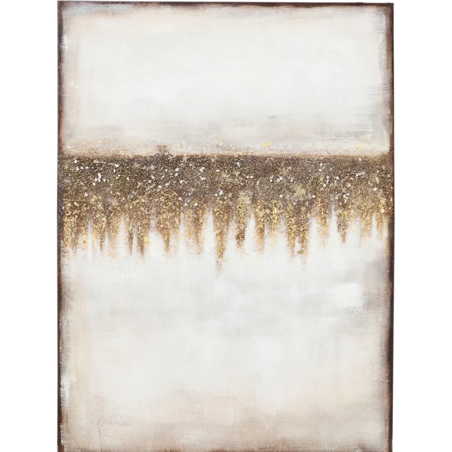 "KARE Design Modern Abstract Acrylic Painting - Vibrant Fields Landscape Artwork 90x120cm Wall Decor"