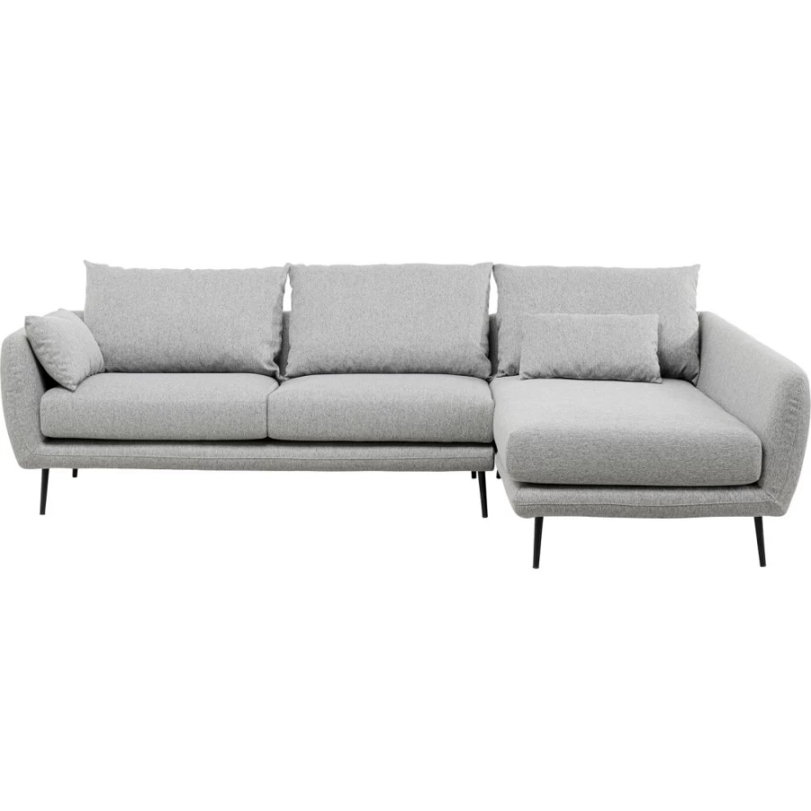 "KARE Design Amalfi Right-Hand Corner Sofa in Grey - 275cm Modern Luxury Sectional"
