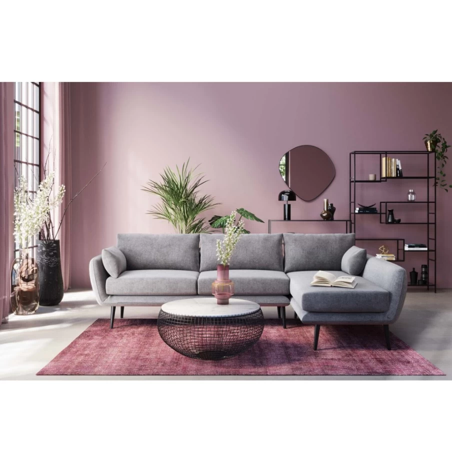 "KARE Design Amalfi Right-Hand Corner Sofa in Grey - 275cm Modern Luxury Sectional"