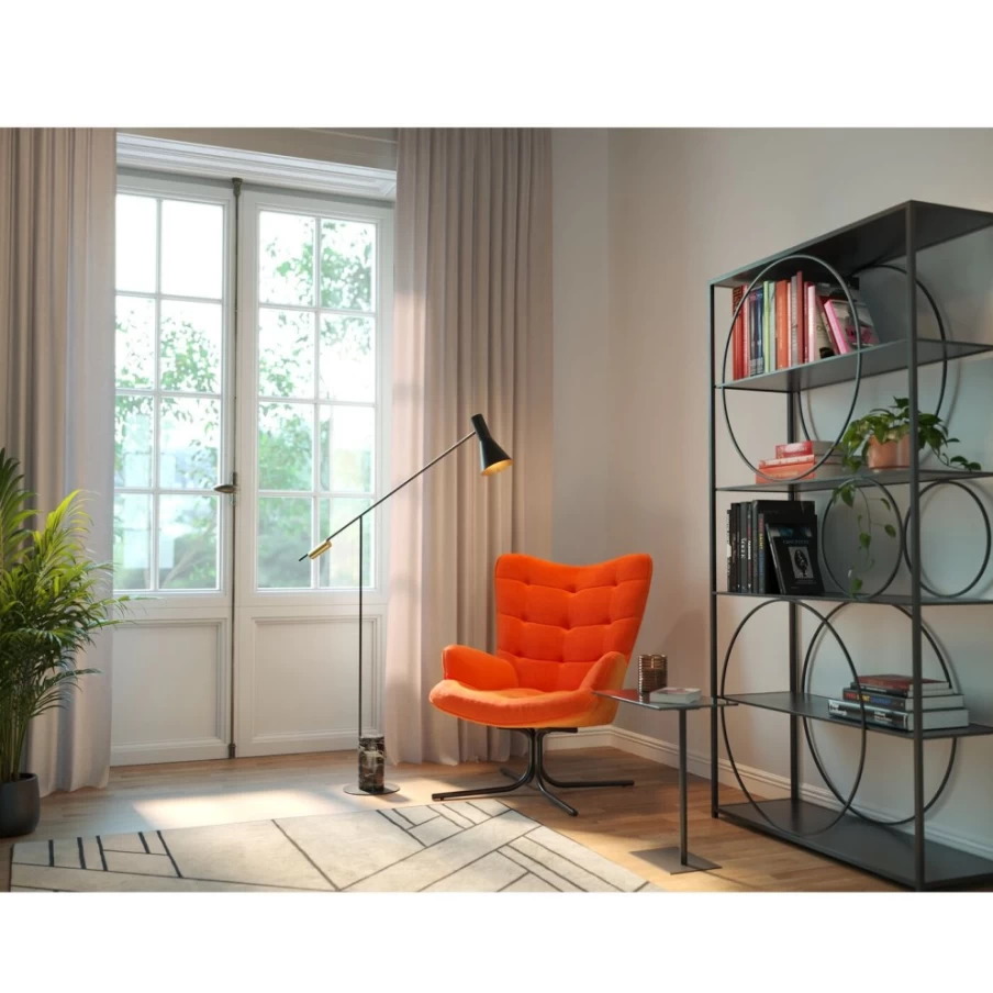 "KARE Design Oscar Velvet Swivel Armchair in Orange – Modern Rotating Lounge Chair"