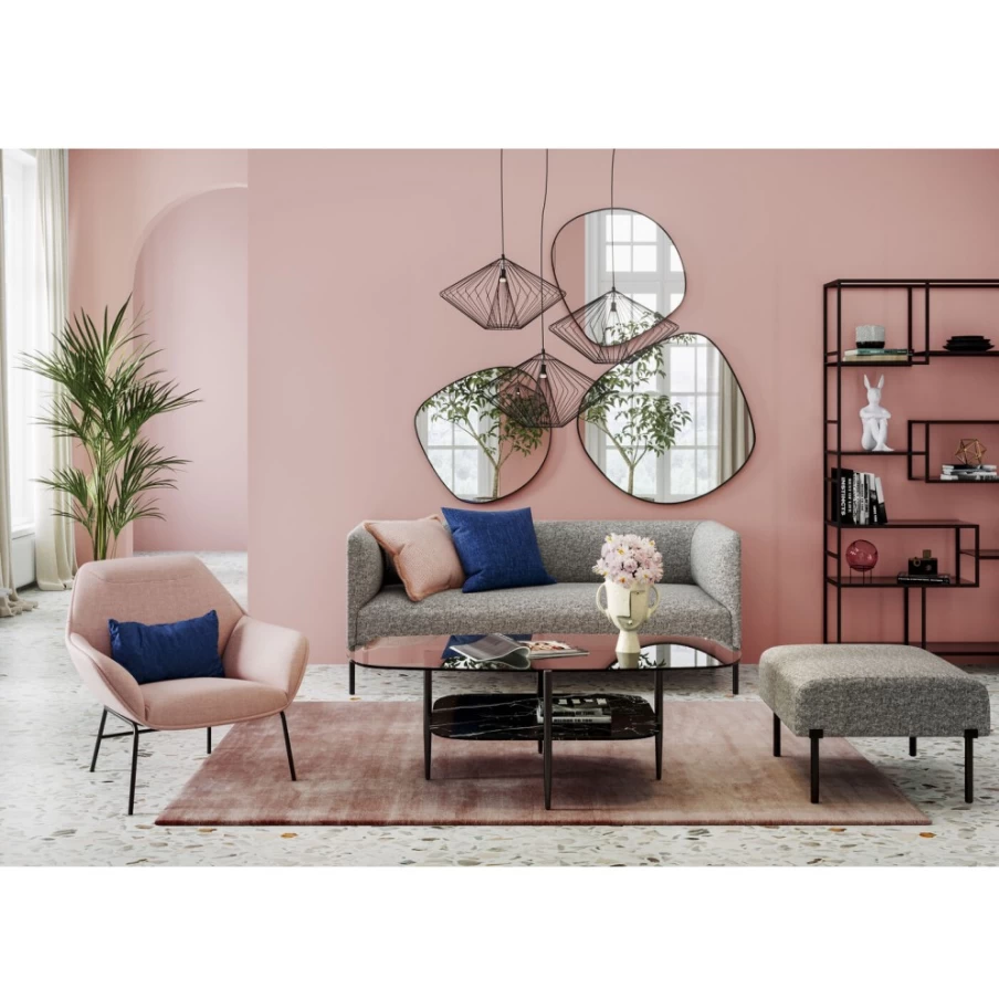 KARE Design Modern Round Black Wire Pendant Lamp - Modo Hanging Light for Stylish Interior Decor