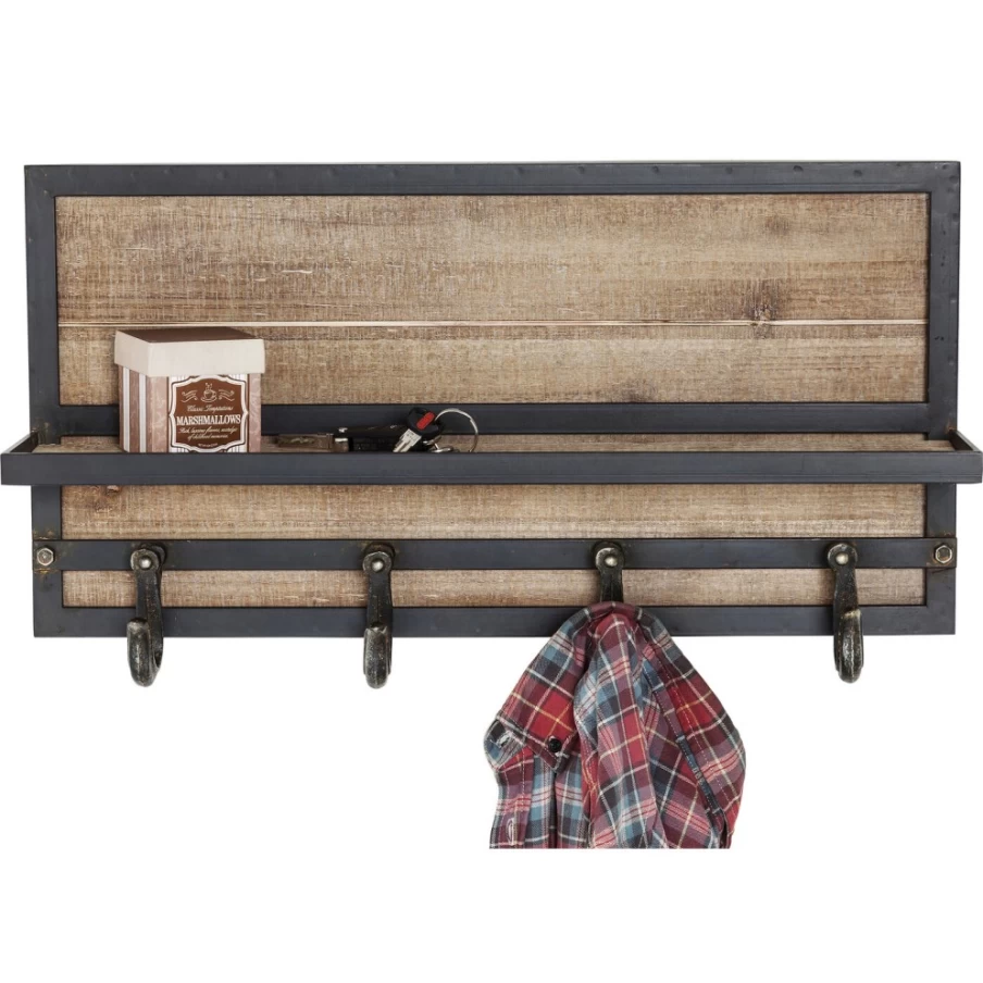 KARE Design Modern Cottage Coat Rack - Stylish Entryway Hooks for Hanging Coats, Hats, and Bags