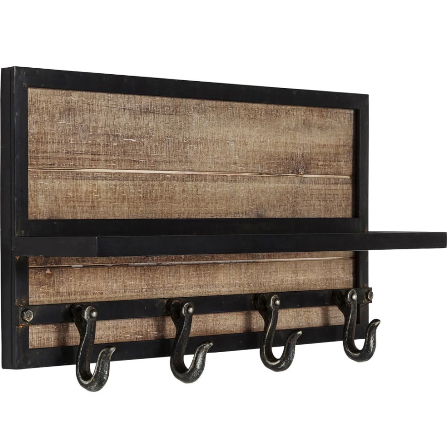 KARE Design Modern Cottage Coat Rack - Stylish Entryway Hooks for Hanging Coats, Hats, and Bags