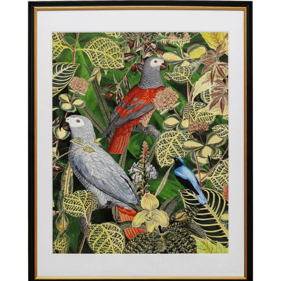 "KARE Design Framed Jungle Birds Wall Art Picture 80x100cm"