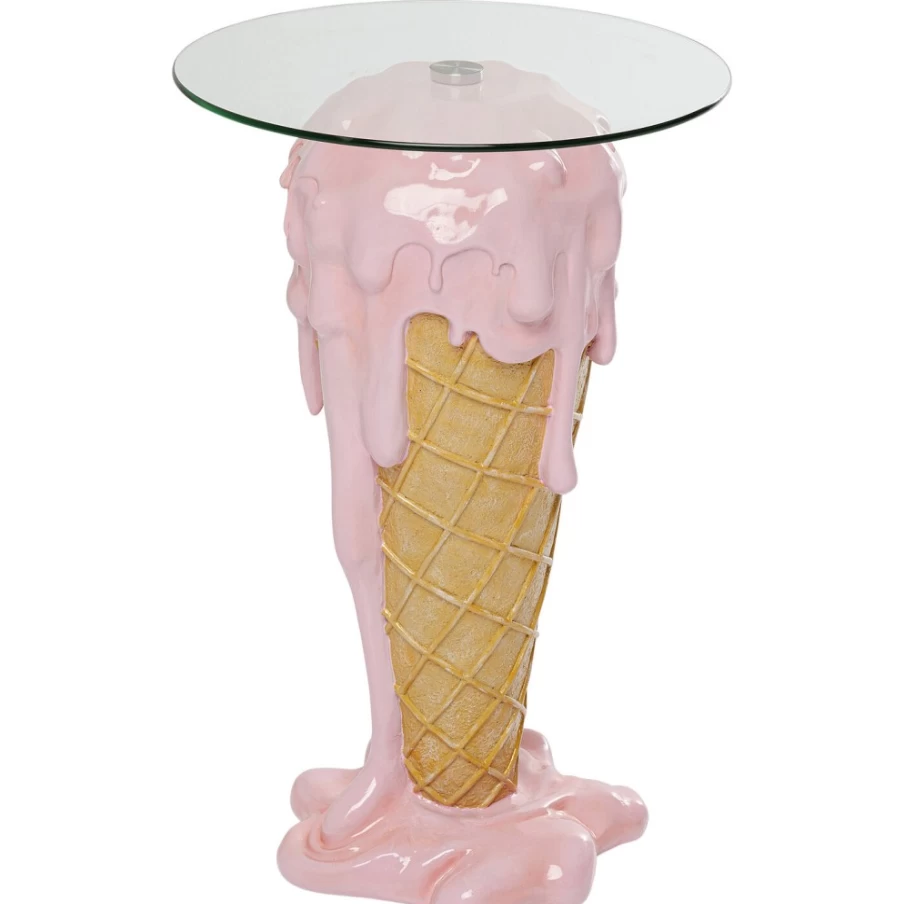 KARE Design Modern Side Table - Ice Cream Shape, 48cm, Stylish Living Room Accent Furniture