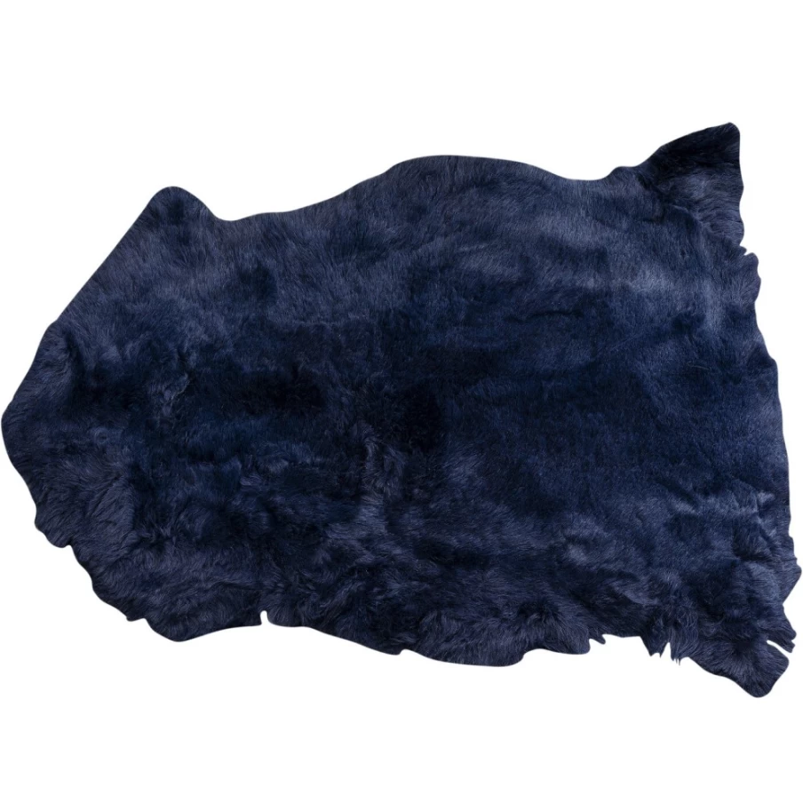 KARE Design Lambskin Heidi Blue Throw Blanket 60x85 cm Luxurious Soft Decorative Pillow Cover