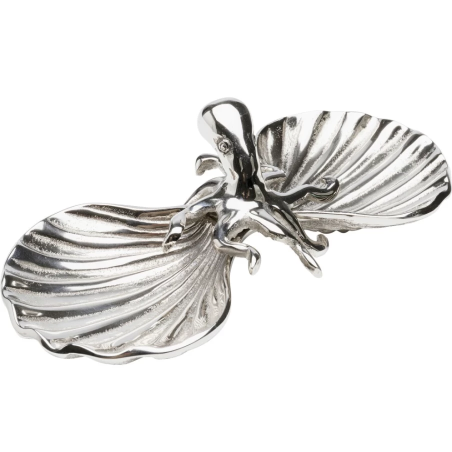 KARE Design Modern Octopus Bowl - Two Compartment Serving Dish 29x12cm - Unique Home Decor