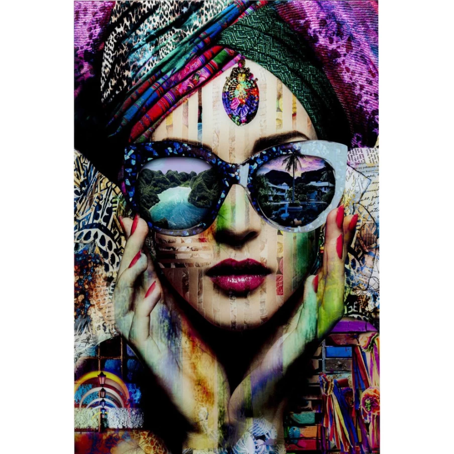 KARE Design Modern Colorful Glass Art Picture - 80x120cm Handmade Artist Wall Decor