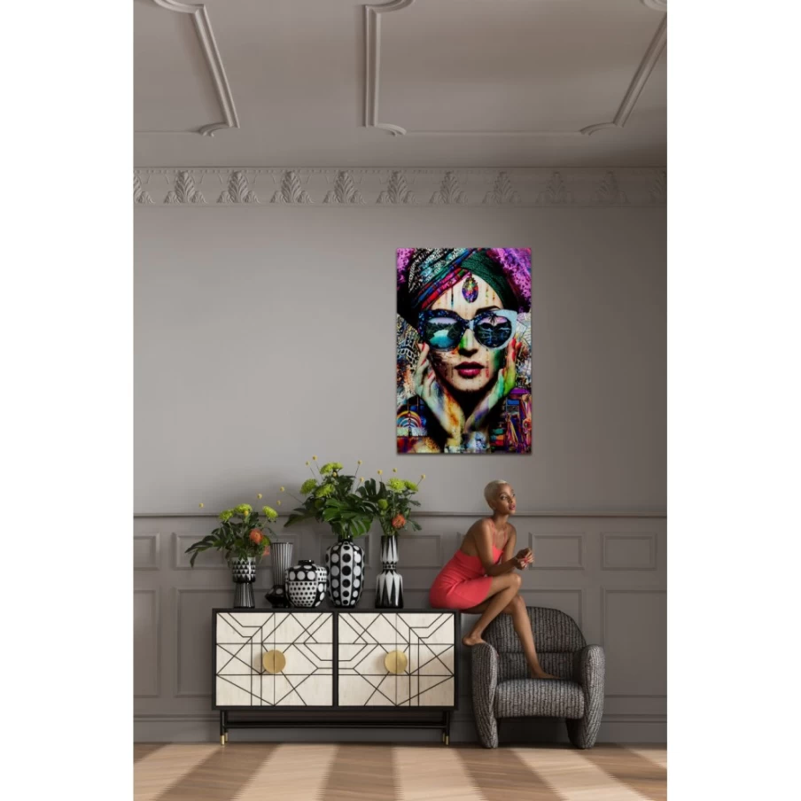 KARE Design Modern Colorful Glass Art Picture - 80x120cm Handmade Artist Wall Decor