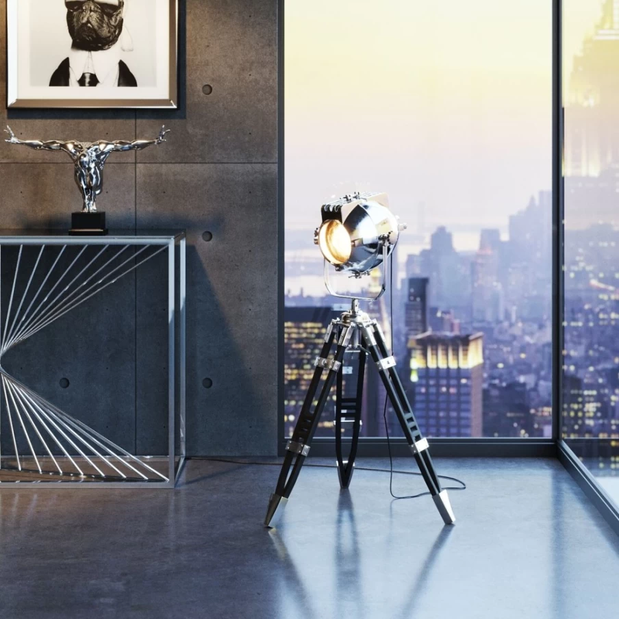 KARE Design Modern Floor Lamp Shooting 105cm - Adjustable Tall Standing Light for Living Room