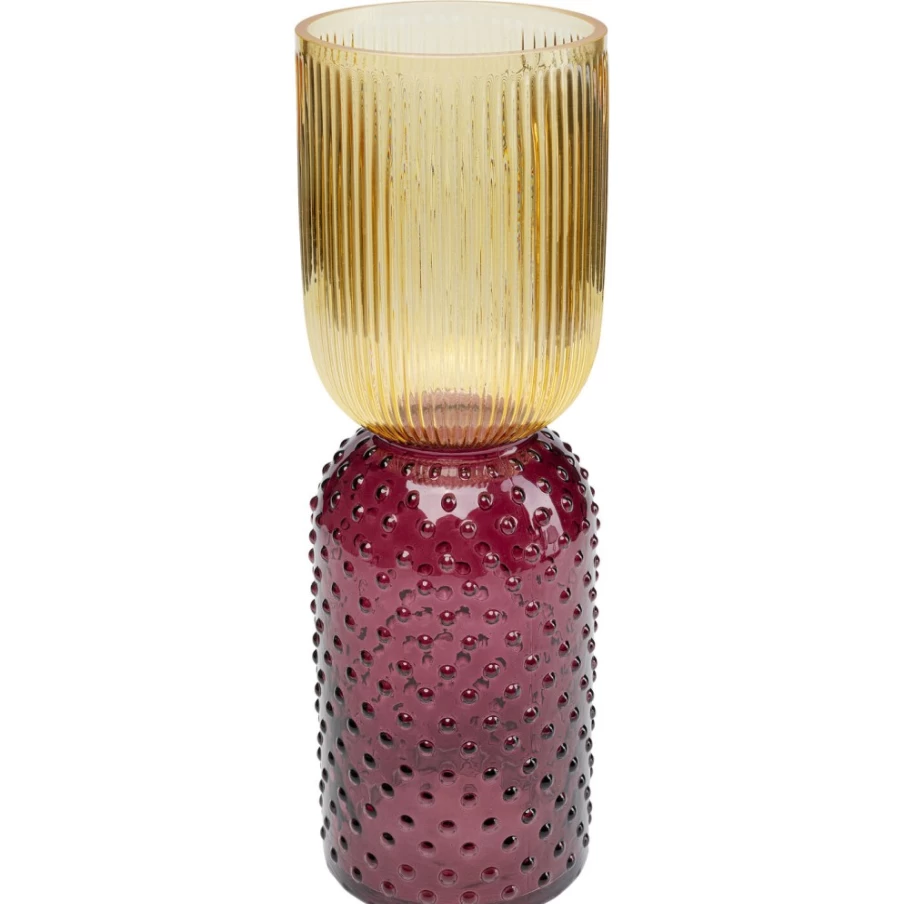 KARE Design Modern Yellow and Purple Duo Vase Set - 38cm Tall Decorative Home Decor