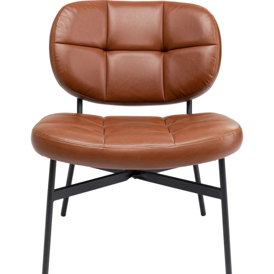 "KARE Design Enzo Brown Leather Armchair – Modern Luxury Lounge Chair"