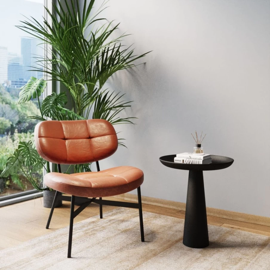 "KARE Design Enzo Brown Leather Armchair – Modern Luxury Lounge Chair"