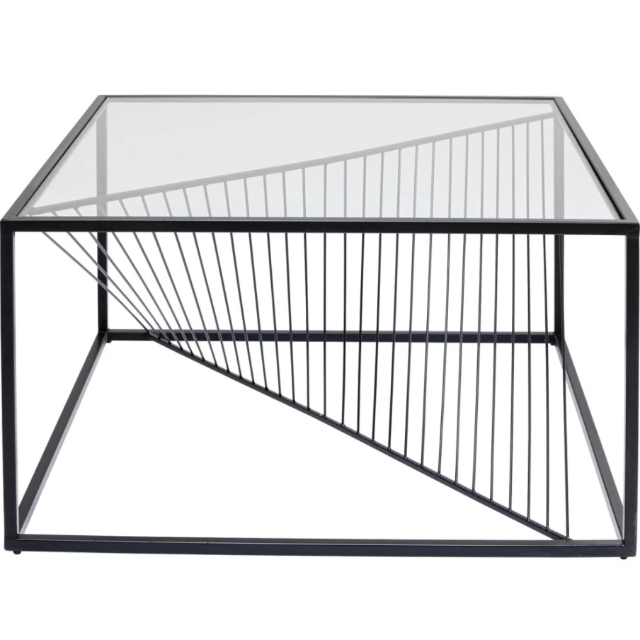 KARE Design Modern Twisted Leg Coffee Table - 75cm x 75cm Square Living Room Center Table