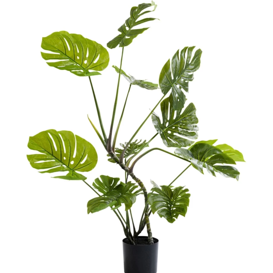 KARE Design Modern Monstera Deco Plant for Home Decor - 110cm Tall Artificial Tropical Leaf Plant