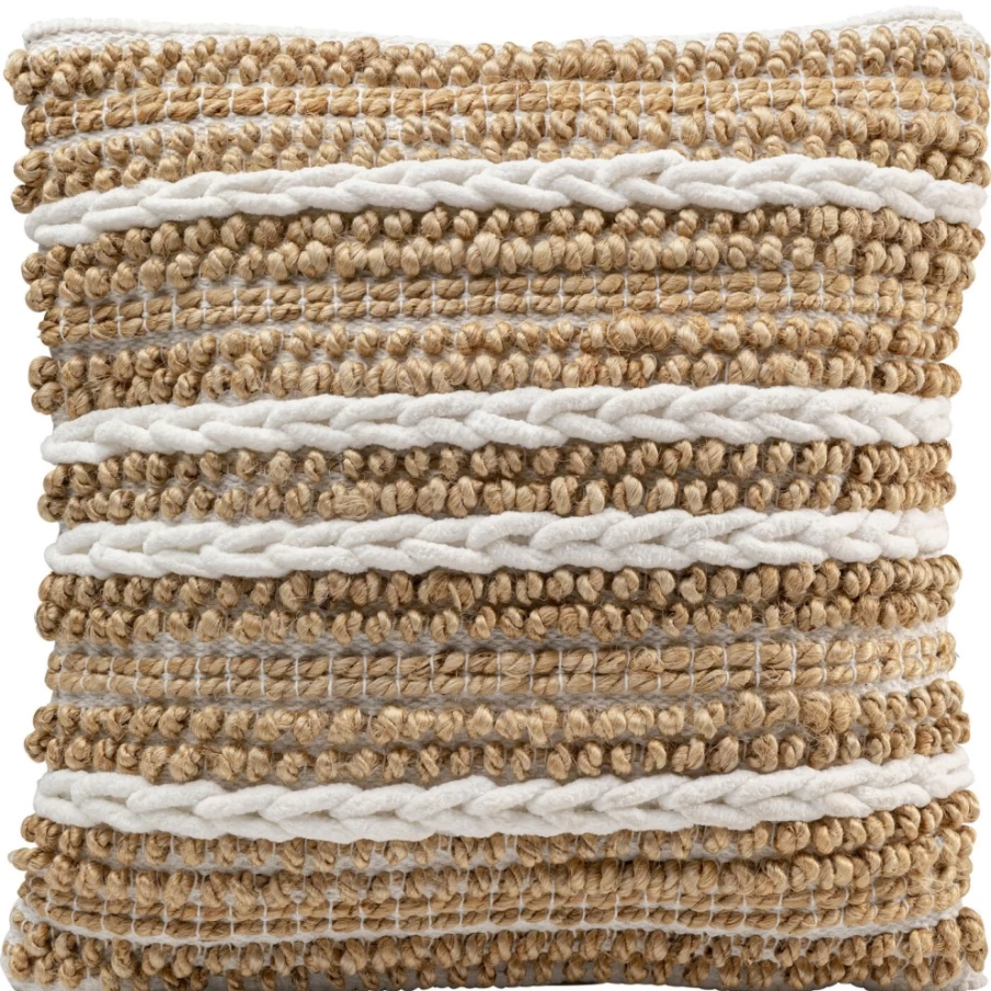 KARE Design Modern Beige Cushion Loop 45x45cm Decorative Throw Pillow