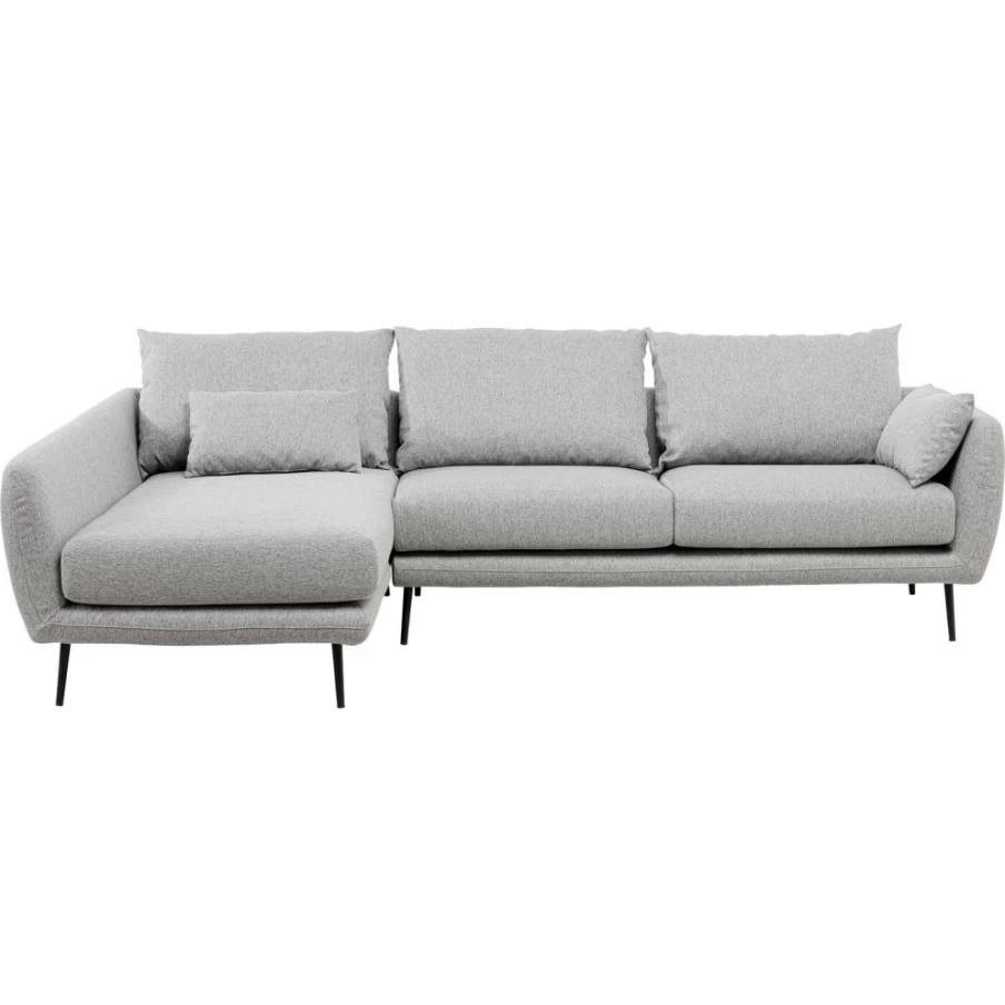 "KARE Design Amalfi Left Corner Sofa in Grey - 275cm Modern Luxury Sectional"