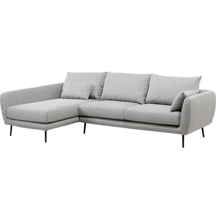 "KARE Design Amalfi Left Corner Sofa in Grey - 275cm Modern Luxury Sectional"