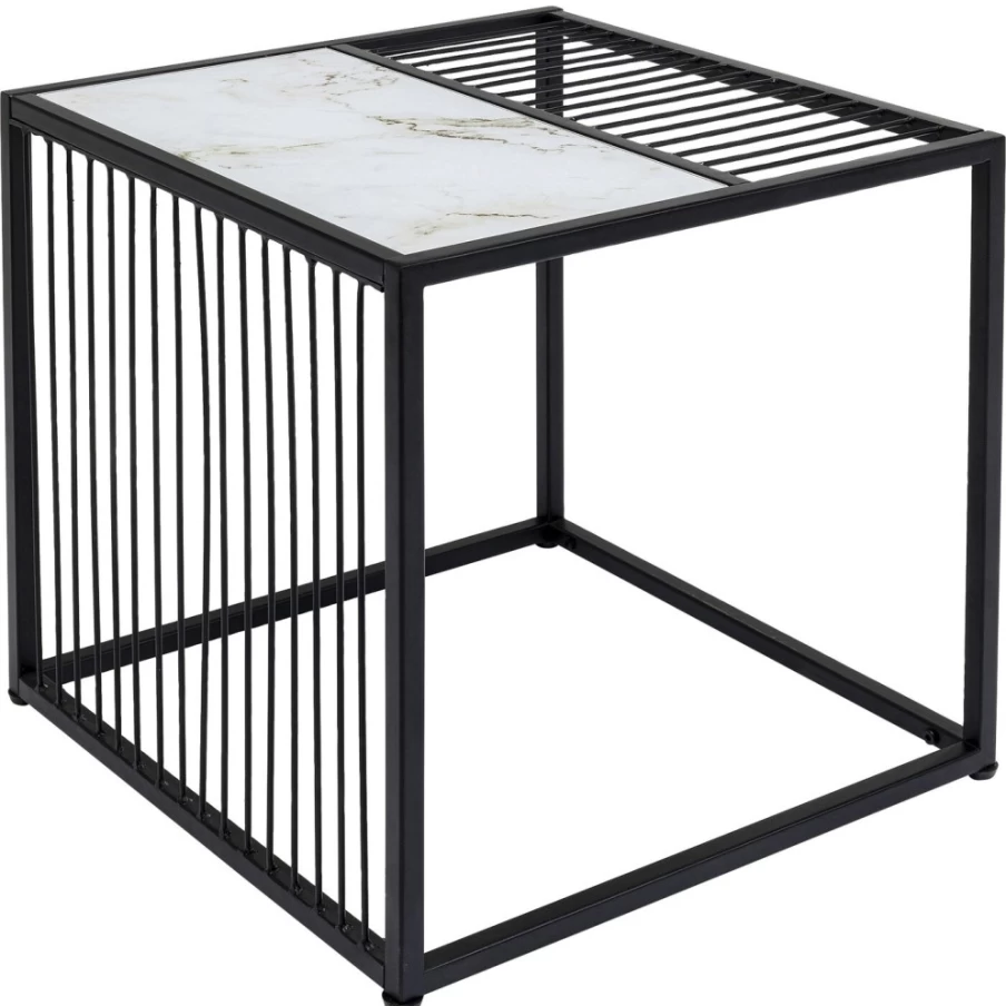 KARE Design Modern Side Table Twice 45x45cm - Stylish Square End Table for Living Room