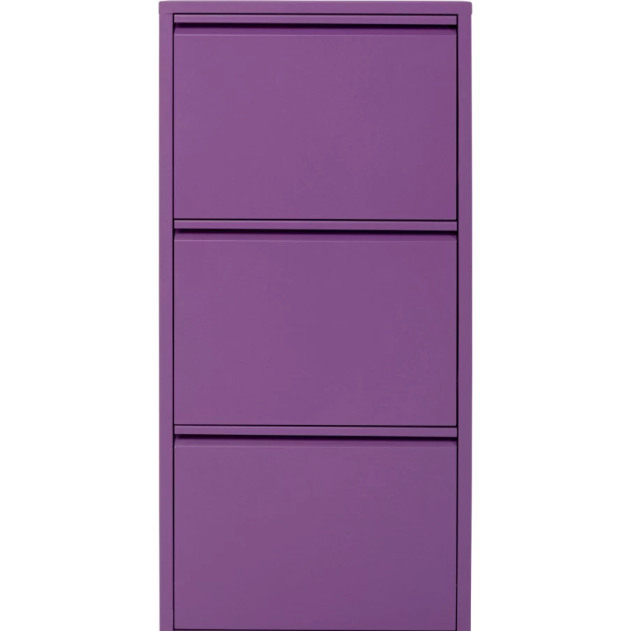KARE Design Shoe Storage Container Caruso 3 - Purple, Modern Organizer for Closet