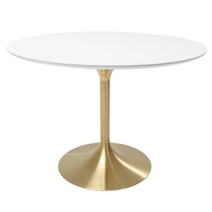 "KARE Design White Brass Table Invitation Set - 120cm Elegant Dining Decor"