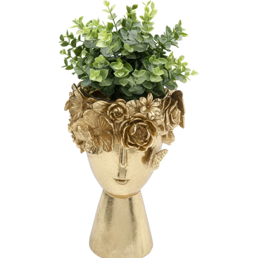 KARE Design Gold Flower Crown Deco Vase - 20cm Modern Home Decor