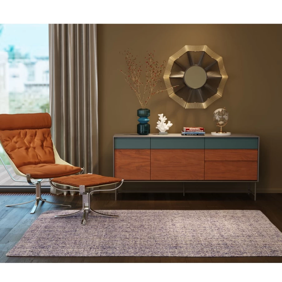 KARE Design Modern Blue Carpet Sketch Handmade Rug 170x240 cm for Living Room Home Decor