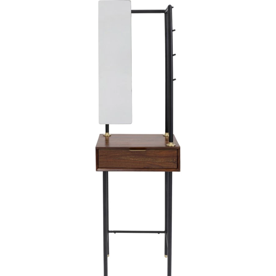 KARE Design Ravello Coat Rack with Mirror 178x50cm - Modern Wall Mounted Entryway Storage