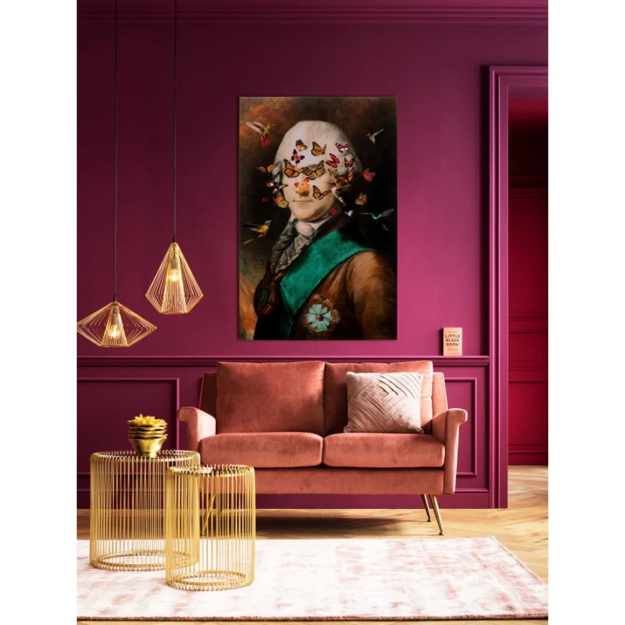 "KARE Design Noble Butterfly Glass Wall Art Picture 100x150cm Modern Home Decor"