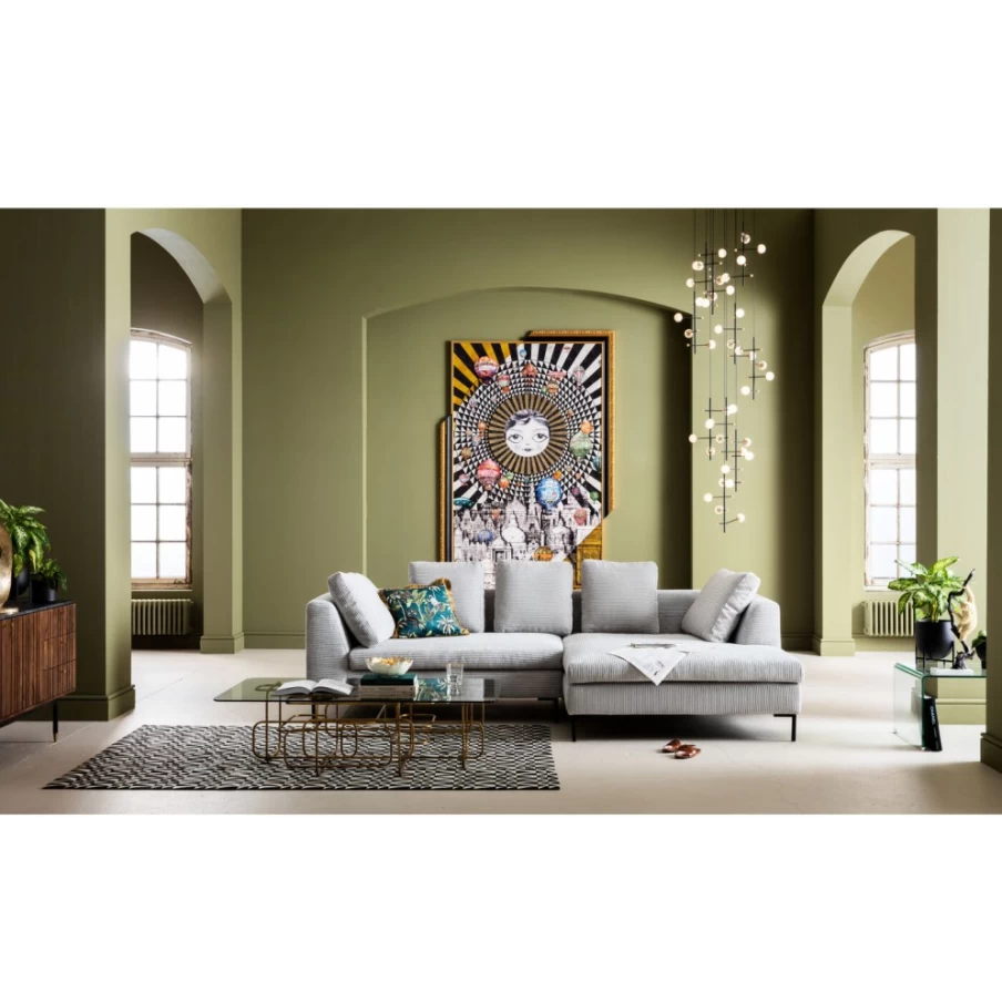 KARE Design Modern Gold Meander Coffee Table - 140cm x 80cm Rectangular Luxury Living Room Furniture