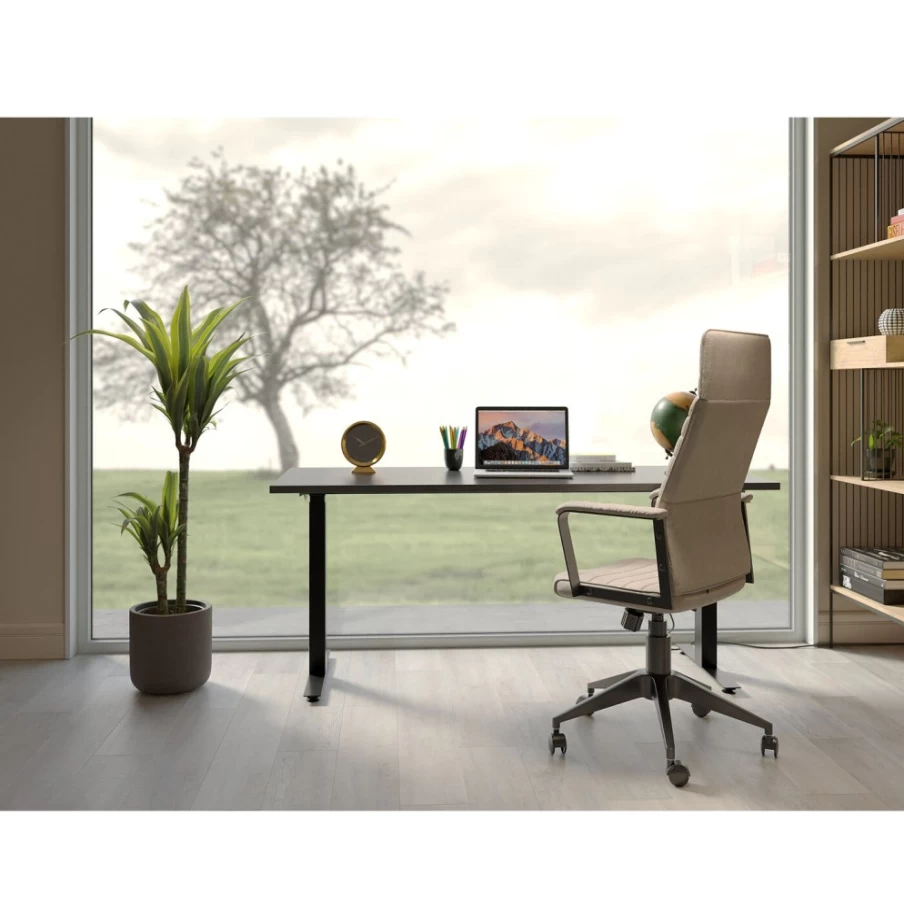 KARE Design Labora High Back Office Chair - Ergonomic Pebble Fabric Executive Desk Chair for Comfort & Style