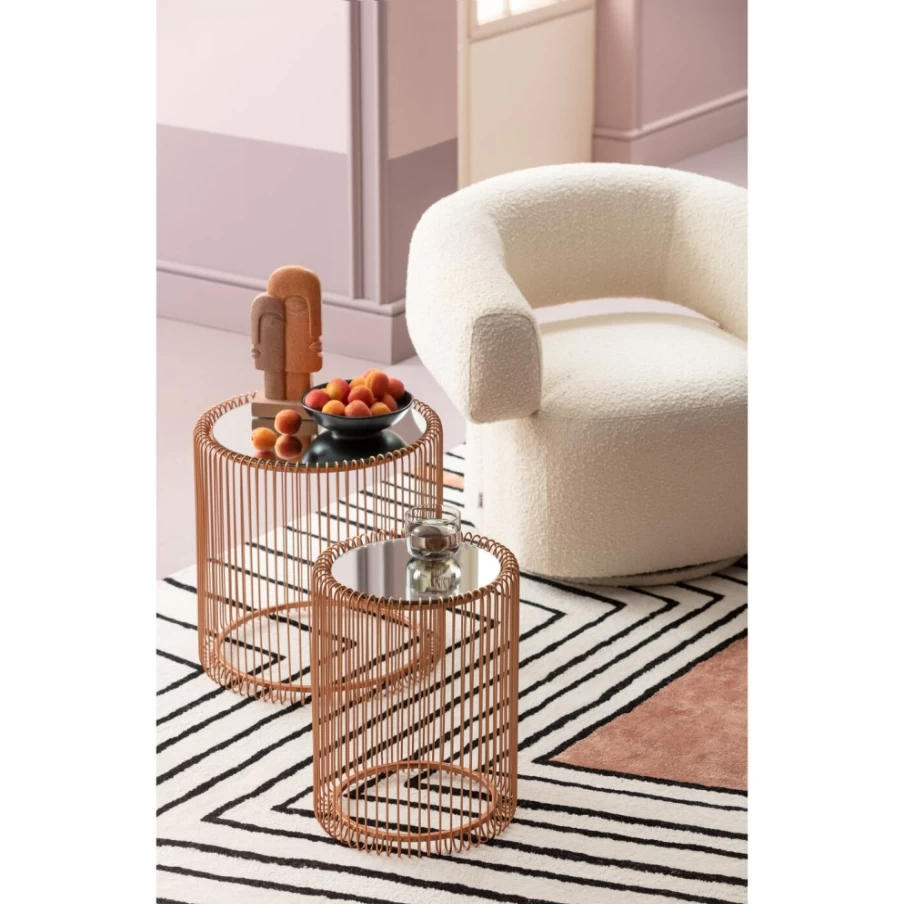 "KARE Design Maye Cream Swivel Armchair - Modern Rotating Lounge Chair"