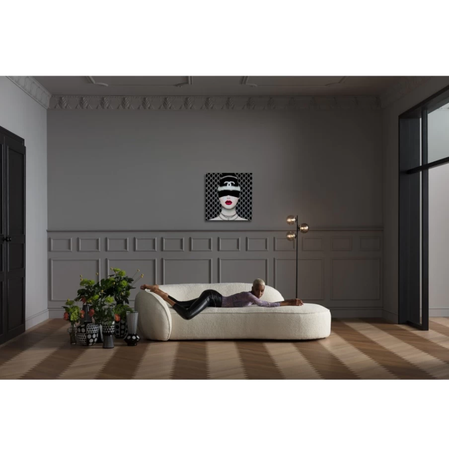 KARE Design Modern Picture Glass Fashion Haircut Wall Art - 80x80cm Stylish Home Decor Mirror