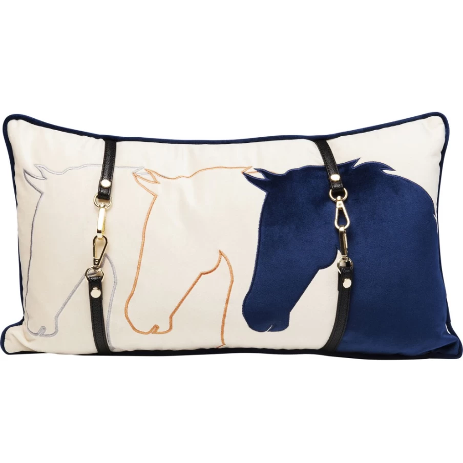 "KARE Design Modern Cushion Cover 28x50cm Horseface Pattern Decorative Pillow Case"