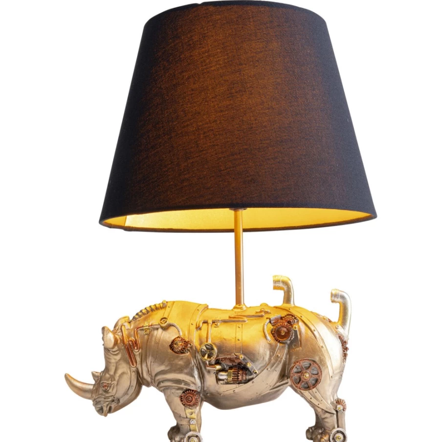 KARE Design Modern Rhino Animal Table Lamp - Decorative Desk Light for Home & Office
