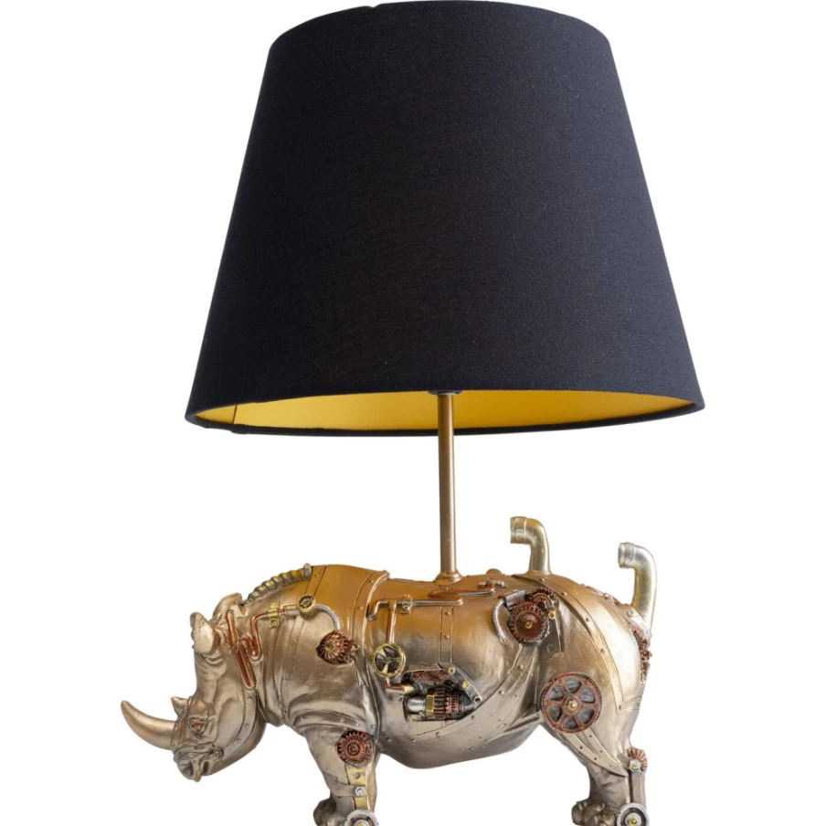 KARE Design Modern Rhino Animal Table Lamp - Decorative Desk Light for Home & Office