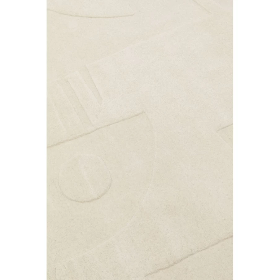 KARE Design Modern Off White Carpet Corner 170x240 cm Plush Living Room Rug