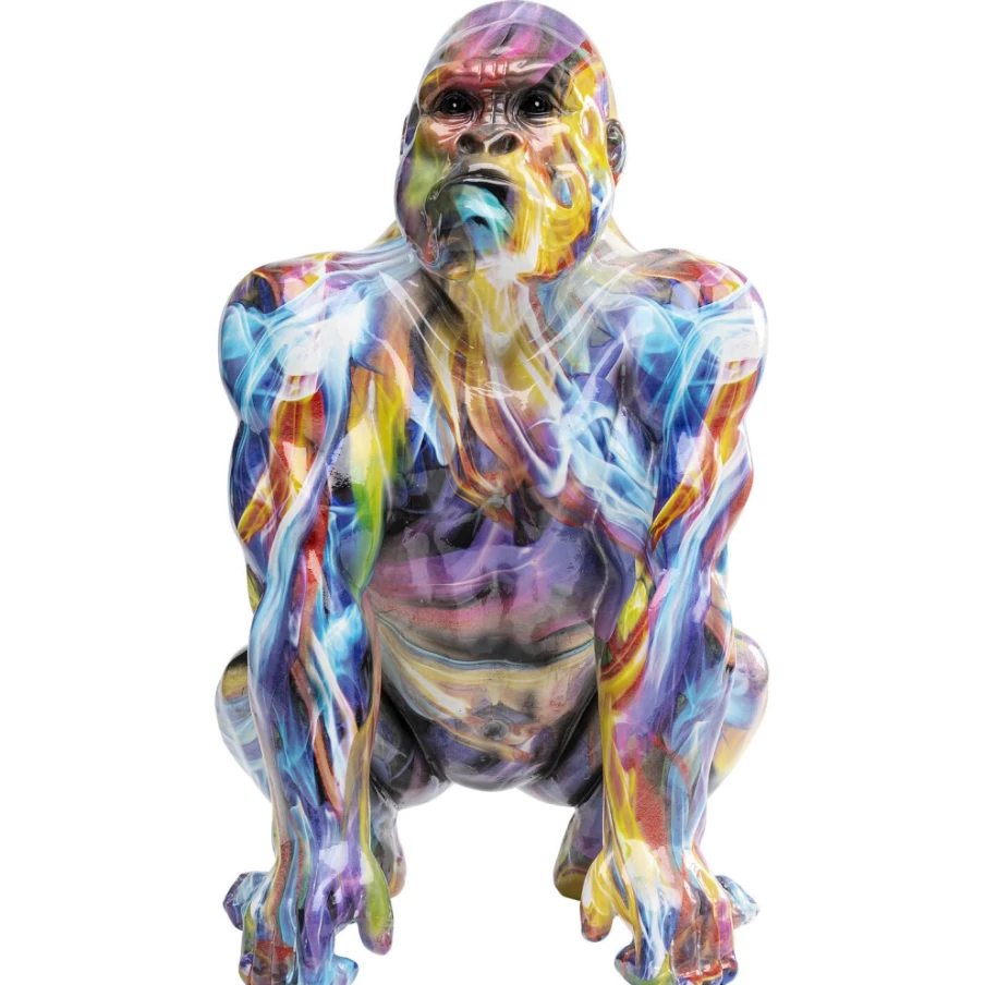 KARE Design Modern Colorful 45Cm Watching Gorilla Statue Home Decor Figurine