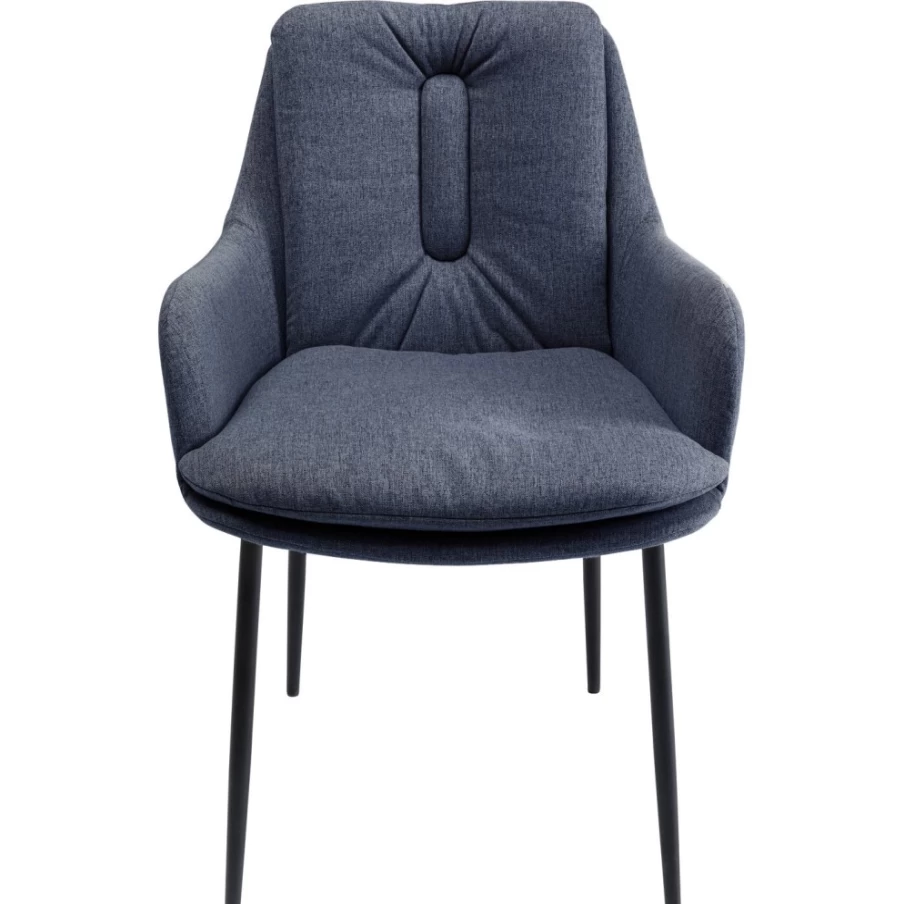 "KARE Design Thea Dark Grey Armchair - Modern Comfortable Lounge Chair With Armrests"