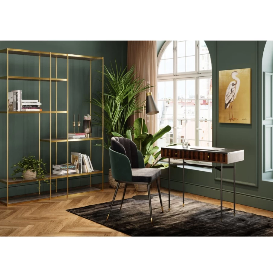 "KARE Design Hojas Grey Modern Chair - Stylish Contemporary Seating"