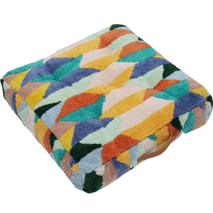 KARE Design Mexican Style 60x60cm Floor Cushion – Handmade Boho Decorative Pillow for Living Room