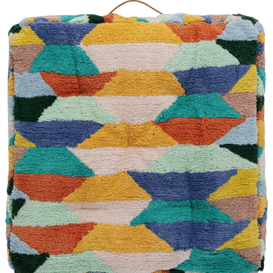 KARE Design Mexican Style 60x60cm Floor Cushion – Handmade Boho Decorative Pillow for Living Room