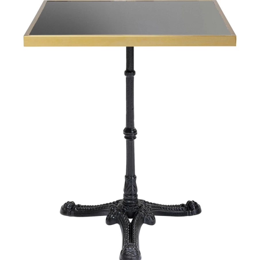 KARE Design Modern Bistro Table 60x60cm - Square Cafe Table for Outdoor & Indoor Use - Schwarz Black Kaffeehaus Style